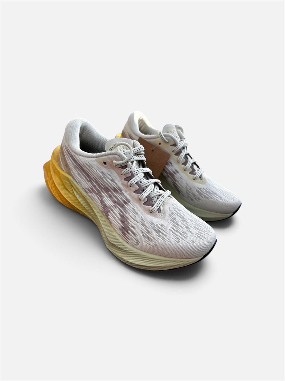 Asics Women's Running Sneakers in White and Yellow Gradient